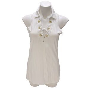 Lilly Pulitzer Sleeveless Sailor Polo Top SZ‎ M